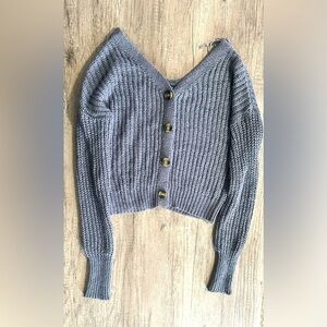 Moon and Madison Blue Sweater Cardigan Size Medium